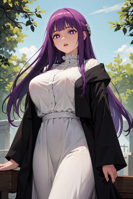 08700-1876763037-masterpiece, best quality, absurdres, perfect anatomy, 1girl, solo, FernFrieren, very long hair, purple eyes, (purple pupils), w.png